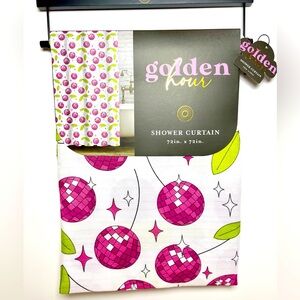 GOLDEN HOUR Disco‎ Ball Shower Curtain NEW